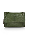 Saint Laurent Women's Medium Niki Leather Shoulder Bag In Dark Pine