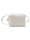 Bottega Veneta Women's Medium Loop Intrecciato Bag In White Silver