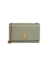 Saint Laurent Women's Medium Kate Leather Shoulder Bag In Light Sage