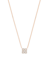 De Beers Jewellers Enchanted Lotus Diamond & 18k Rose Gold Mini Pendant Necklace In Pink