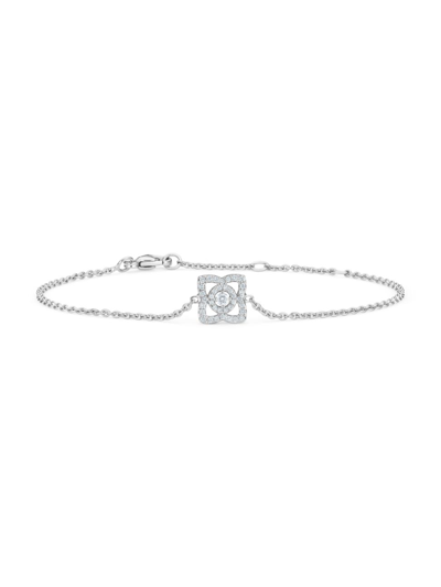 De Beers Jewellers White Gold And Diamond Enchanted Lotus One-motif Bracelet