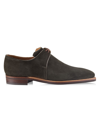 CORTHAY MEN'S ARCA PULLMAN LACE-UP SUEDE SHOES