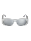 Balenciaga Unisex Injection Navigator Sunglasses In Silver