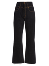 SLVRLAKE WOMEN'S FRANKIE HIGH-RISE CROPPED FLARE JEANS