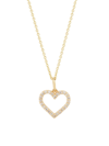 SYDNEY EVAN WOMEN'S 14K YELLOW GOLD & DIAMOND OPEN HEART CHARM NECKLACE