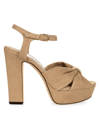 Jimmy Choo Women's Heloise 120mm Linen Platform Sandals
