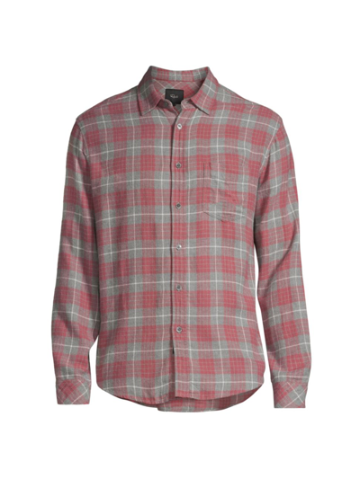 Rails Lennox Relaxed Fit Plaid Cotton Blend Button-up Shirt In Barn Steel Dove