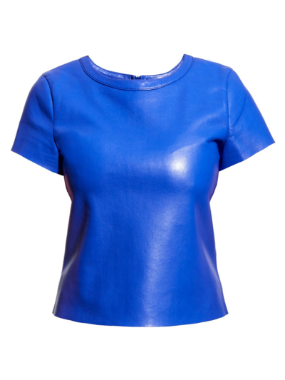 As By Df New Guard Recycled Leather T-shirt In Blue