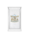 ATELIER CHOUX BABY'S CAROUSEL SATIN FITTED CRIB SHEET
