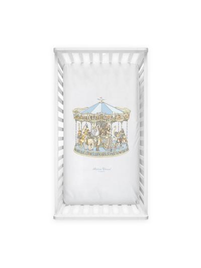 Atelier Choux Baby's Carousel Satin Fitted Crib Sheet In Neutral
