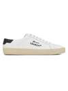 SAINT LAURENT WOMEN'S COURT CLASSIC SL/06 EMBROIDERED SNEAKERS IN LEATHER