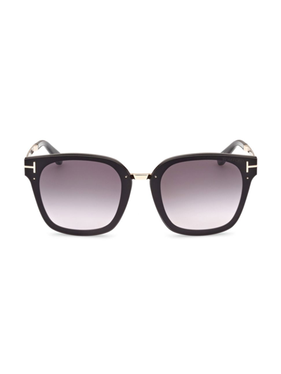 Tom Ford Philippa Square Injection Plastic Sunglasses In Grey