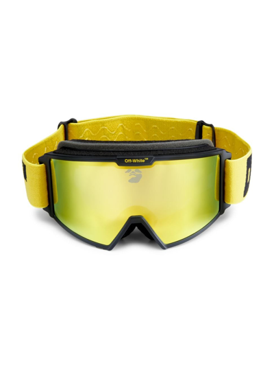 Off-white Men's Mirror-lens Logo Ski Goggles In 1818 Yellow Mir Y