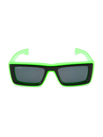 Off-white Jacob Square-frame Acetate Sunglasses In Green Grey
