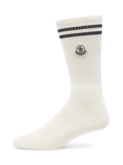 Moncler Genius Men's 7 Moncler Frgmt Logo Knit Socks 3-pack In Natural