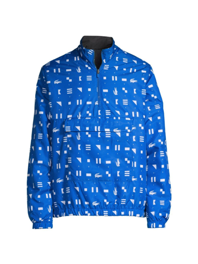 Lacoste Men's Sport Reversible Water-repellent Tennis Jacket - 46 - S In Blue