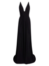 Another Tomorrow Gathered Gown In Black