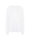 Another Tomorrow Women's Panelled Oversized Blouse In White
