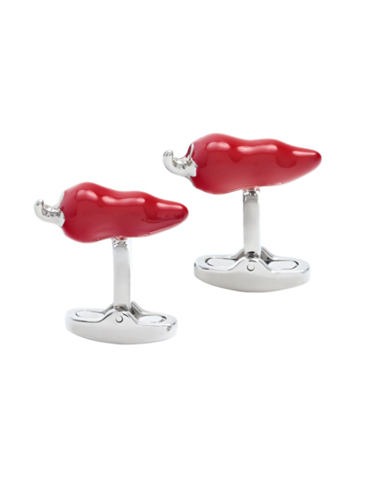 Link Up Men's Chili Pepper Cuff Links In Red