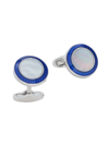 LINK UP MEN'S ROUND MOTHER OF PEARL CUFFLINKS