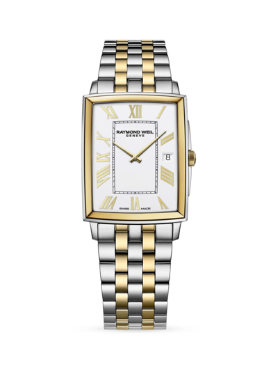 Raymond Weil Men's Toccata Two-tone Stainless Steel, Pvd Gold-plaed & Mother-of-pearl Watch In Two Tone