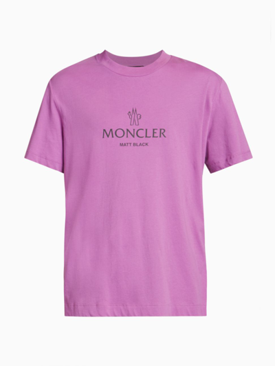 Moncler Men's Logo Crewneck T-shirt In Pink