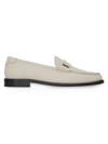 SAINT LAURENT MEN'S LE LOAFER MONOGRAM PENNY SLIPPERS IN SMOOTH LEATHER
