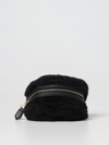 Max Mara Jolie7 - Teddy Fabric Clutch Bag In Black
