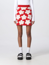 Kenzo Red Floral Skirt In Red