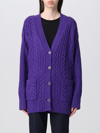ACTITUDE TWINSET CARDIGAN ACTITUDE TWINSET WOMAN COLOR VIOLET,D67844019