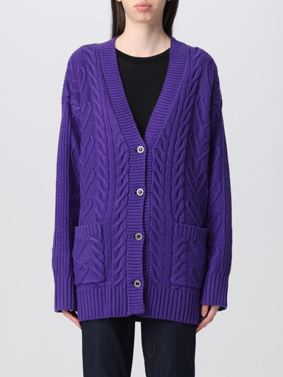 Actitude Twinset Cardigan  Woman In Violet