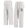 CONCEPTS SPORT CONCEPTS SPORT WHITE SAN DIEGO PADRES VIGOR PINSTRIPE PANTS