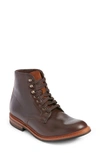 Allen Edmonds Higgins Mill Plain Toe Boot In Brown/ Brown