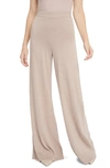 Splendid Wide-leg Knit Sweater Pants In Praline