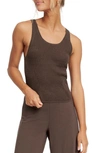 Splendid Wool Blend Rib Sweater Tank In Cacao