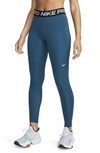 Nike Women's  Pro Mid-rise Crop Leggings (plus Size) In Blue