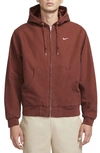Nike Life Padded Hooded Jacket In Brown