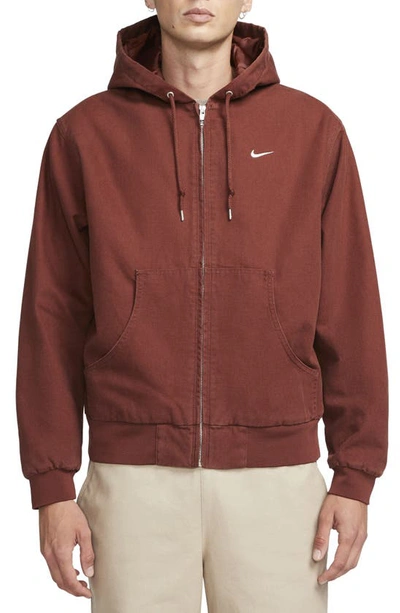 Nike Life Padded Hooded Jacket In Brown ModeSens
