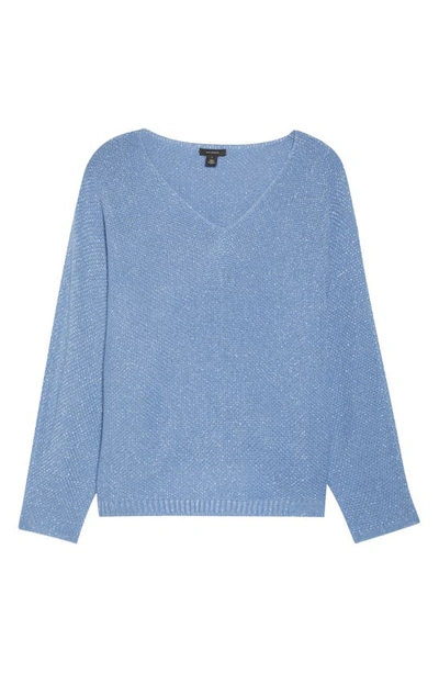 Halogen V-neck Dolman Sweater In Soft Indigo