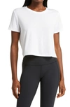Alo Yoga Laid Back Crop T-shirt In White
