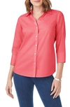 Foxcroft Pandora Non-iron Cotton Shirt In Coral Sunset