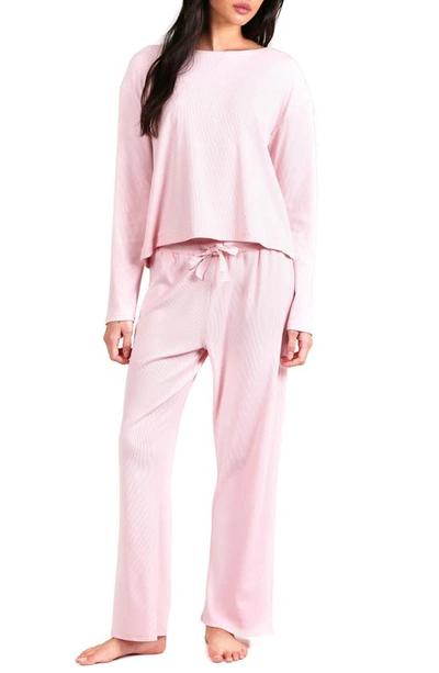 Papinelle Luxe Rib Pajamas In  Pink