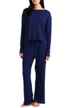 Papinelle Luxe Rib Pajamas In Navy
