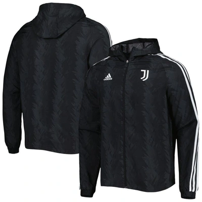 Adidas Originals Adidas Charcoal Juventus Dna Raglan Full-zip Hoodie Windbreaker Jacket
