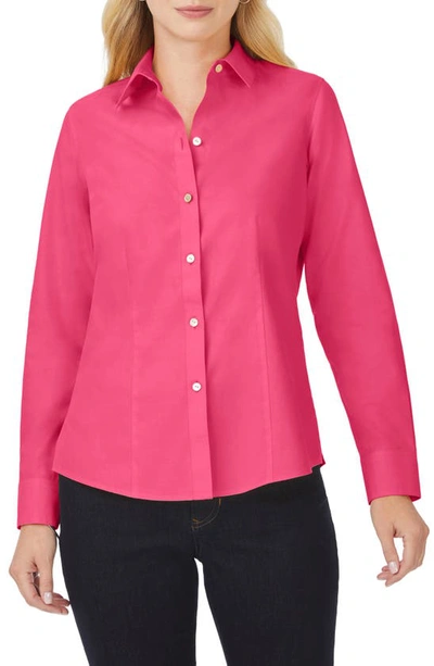 Foxcroft Dianna Non-iron Cotton Shirt In French Rose