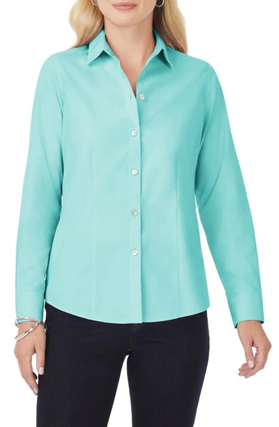 Foxcroft Dianna Non-iron Cotton Shirt In Oceanside