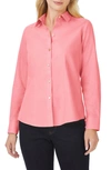 Foxcroft Dianna Non-iron Cotton Shirt In Pink Peach