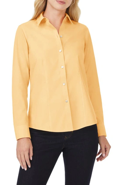 Foxcroft Dianna Non-iron Cotton Shirt In Warm Sun