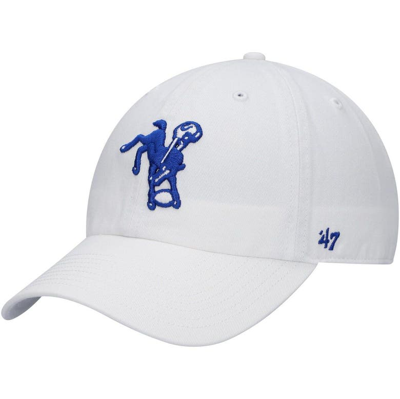 47 ' White Indianapolis Colts Clean Up Legacy Adjustable Hat