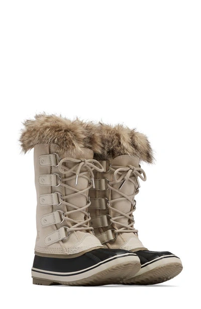 Sorel Joan Of Arctic Faux Fur Waterproof Snow Boot In Fawn/ Omega Taupe